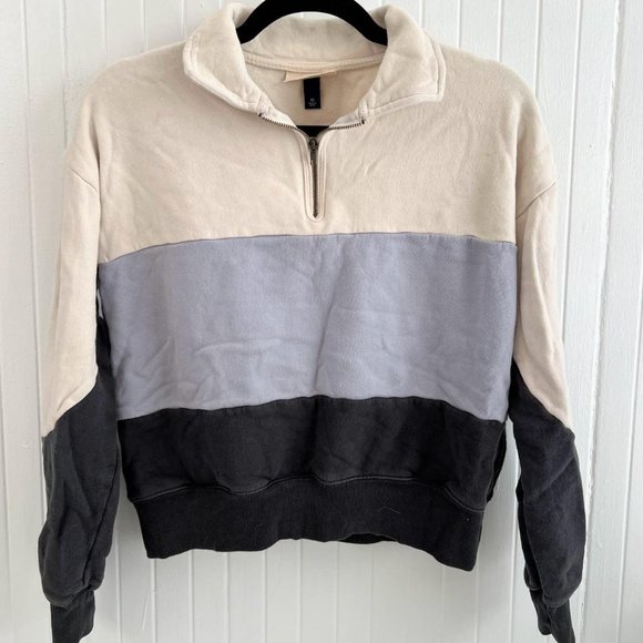 Universal Thread Striped Quarter Zip Jacket - Picture 2 of 4